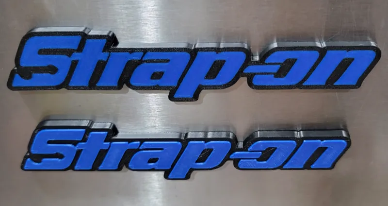 Strap-on magnetic badge/logo