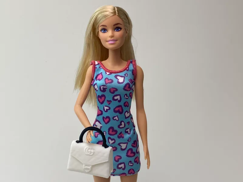 Miniature Gucci-Style Bag for Barbi Doll House