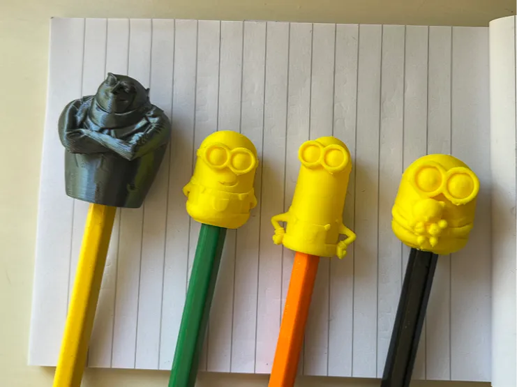 Minions & Gru Pencil Toppers