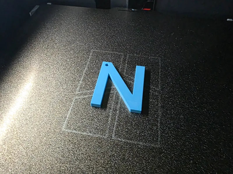 letter N key ring portachiavi N