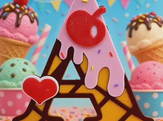 Decoupage Ice Cream Letters. No AMS!