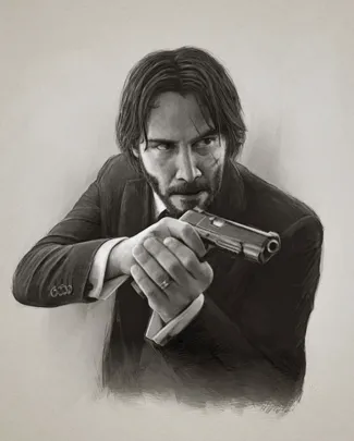 John Wick Painting - HueForge 