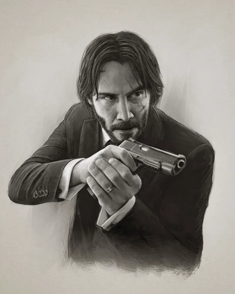 John Wick Painting - HueForge
