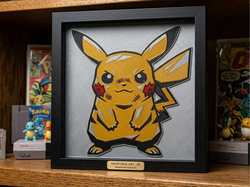 Arcane Style Pokemon Pikachu Fan Art – HueForge 3D