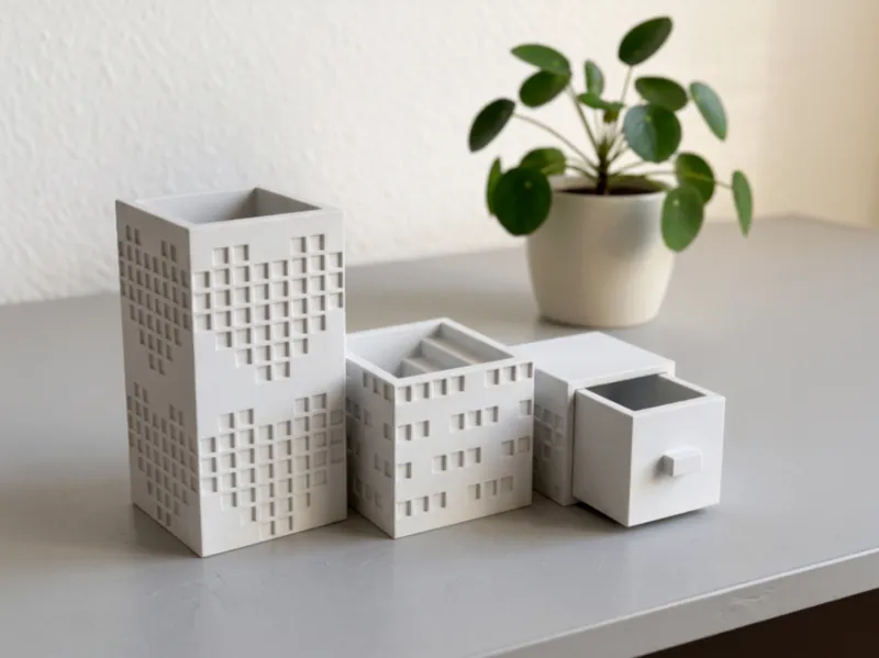 Parametric Modular Pixel Desk Organizer Customizer
