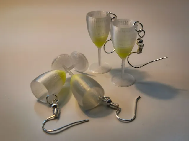 Champagne Glass Earrings
