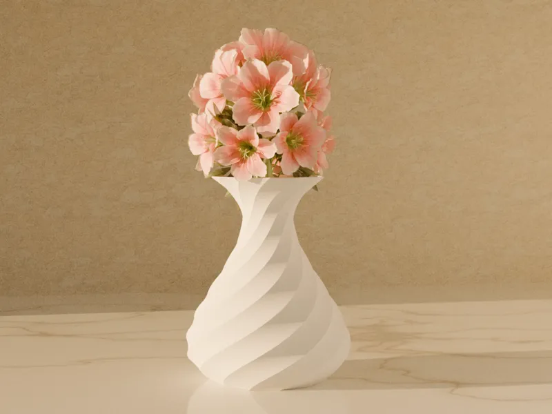 Low Poly Tall Vase