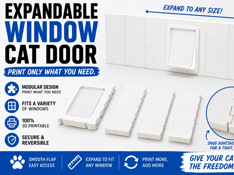 Expandable Window Cat or Dog Door System (updated)