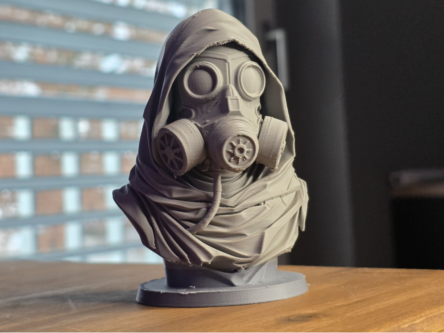 Hooded Gasoline Mask Figure