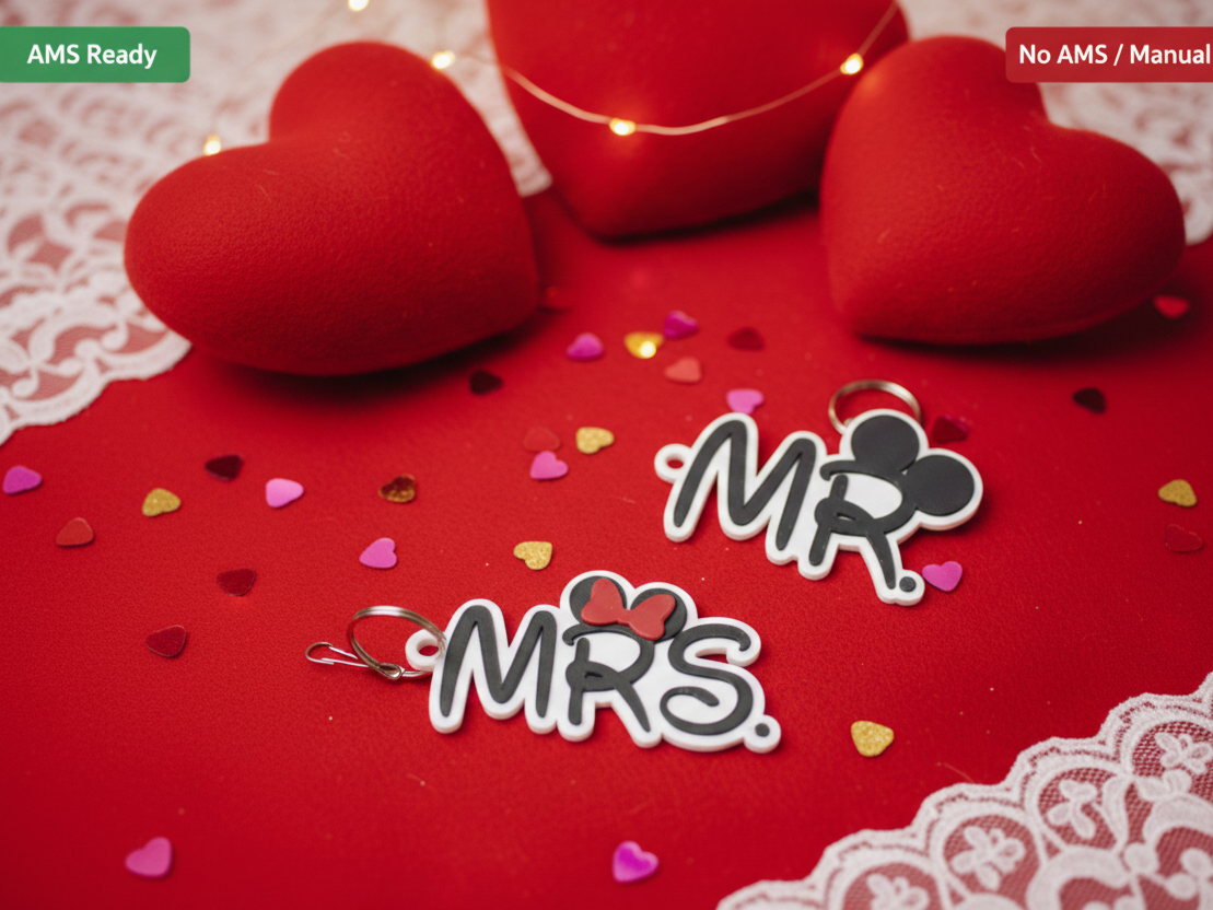 Mr. & Mrs. Mouse - Keychain Set
