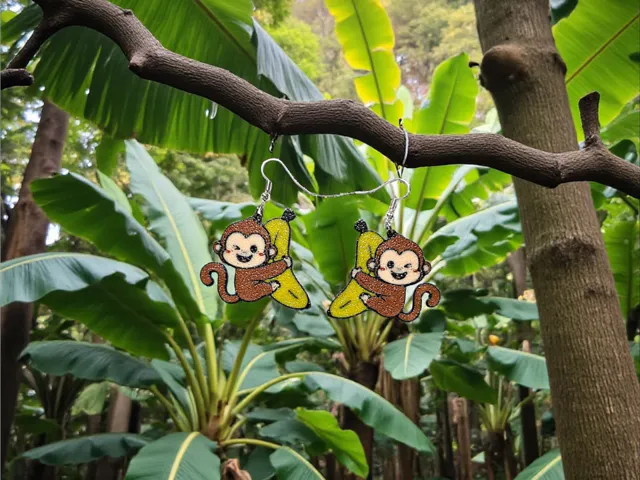 Crazy monkey earrings