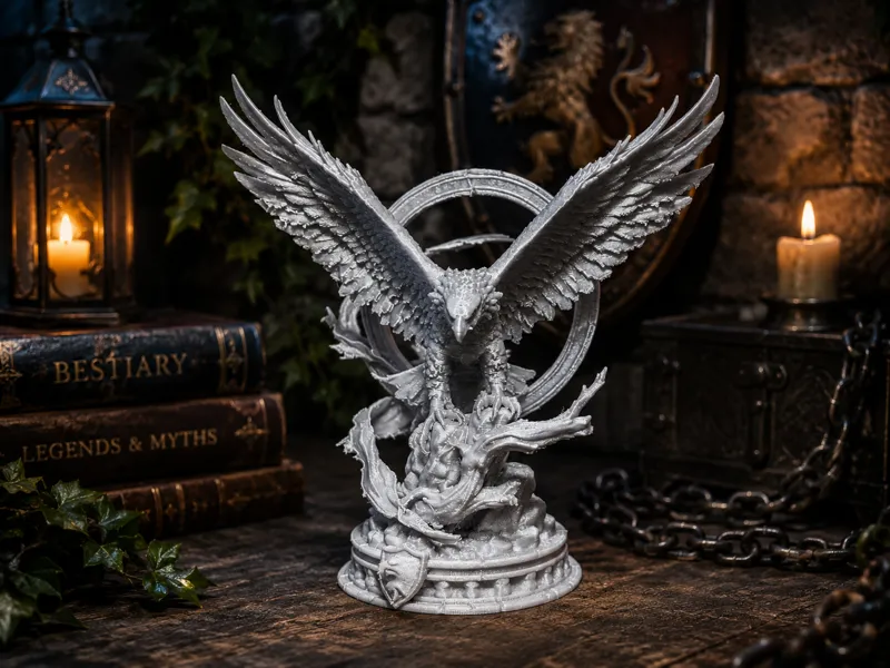 Majestic Eagle Statue -Fantasy Eagle Sculpture
