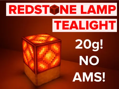 Minecraft Redstone Lamp Tealight - NO AMS