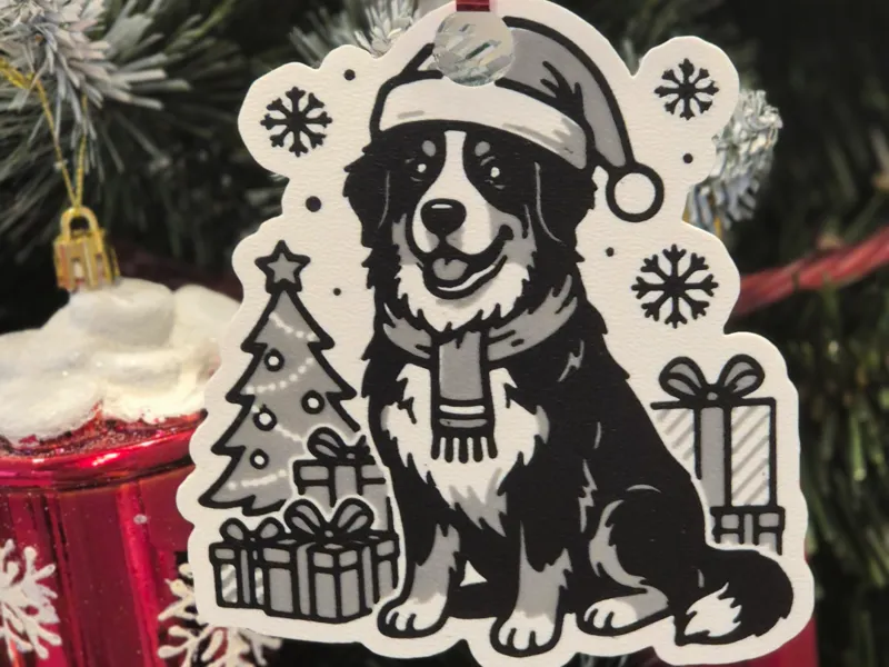Christmas Bernese Mountain Dog ornament
