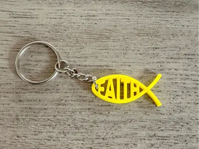 Faith Ichthys Fish Keychain – Christian Fish Charm