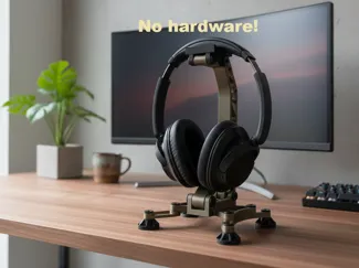 Support pour écouteurs de style industriel