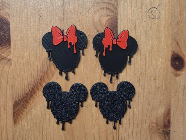 minnie and mickey mouse earrings
