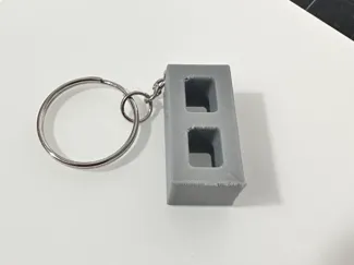 Cinder Block Keychain