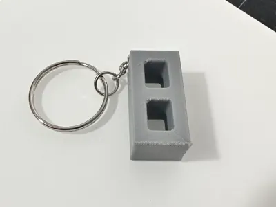 Cinder Block Keychain