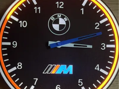 BMW lightbox wall clock