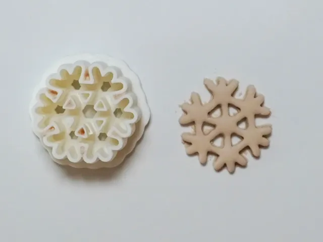 Snowflake Polymer Clay Cutter Earrings Necklace