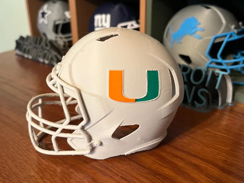 University of Miami Hurricanes Football Helmet