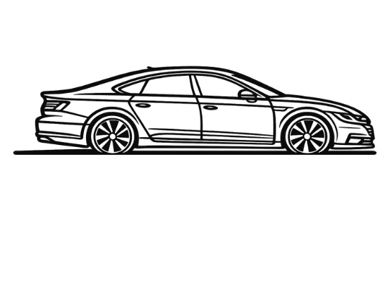 VW Arteon Arteon Limousine Wandbild Auto Car 2D