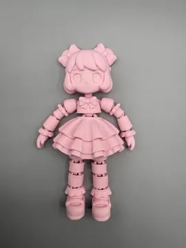 Objeto manipulable: Articulated Coquette Doll: Flexible Fidget Toy — vista de referencia 5