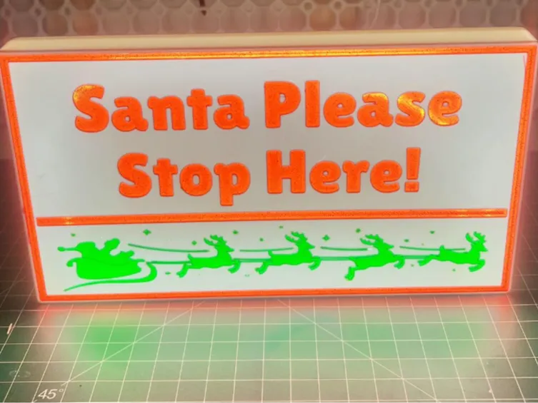 Santa Stop Here Lightbox