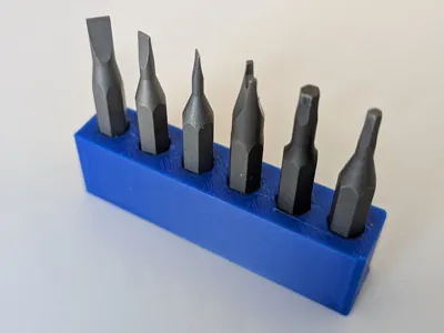 Bit holder for Skadis electric screwdriver holder