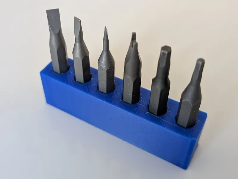 Bit holder for Skadis electric screwdriver holder