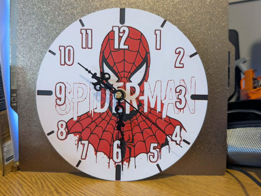 spiderman clock