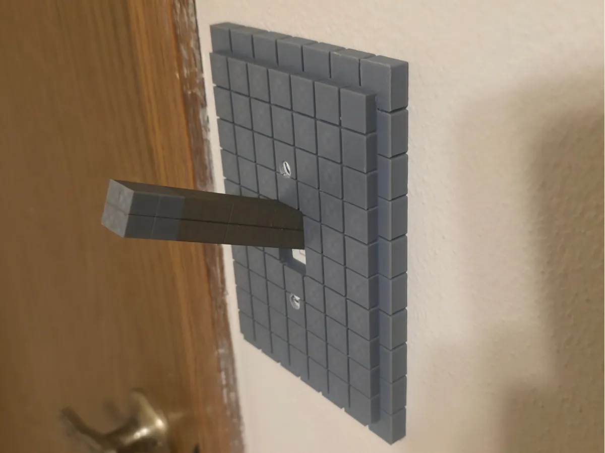 Custom Light Switch Minecraft Minecraft Light Switch Cover Voxel Art - Free 3D Print Model - MakerWorld