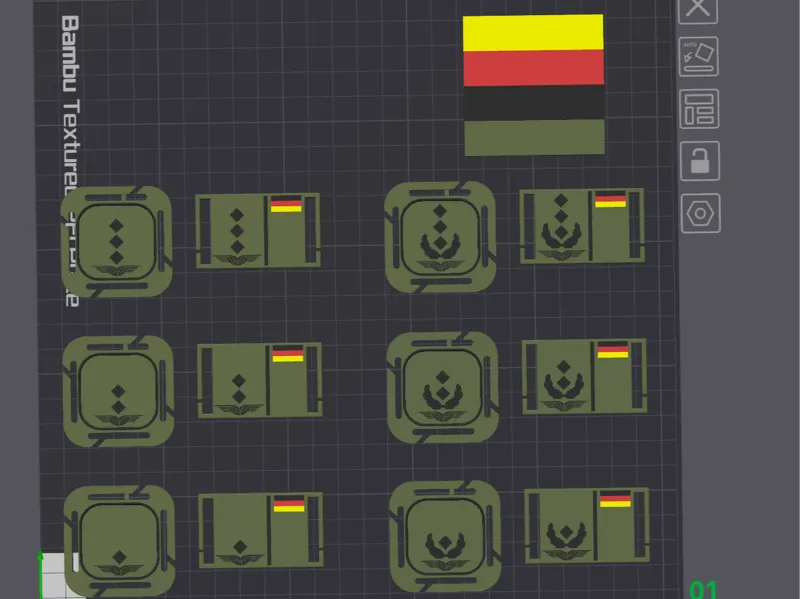 MOLLE Dienstgrad Rank Clips / Luftwaffe Offiziere