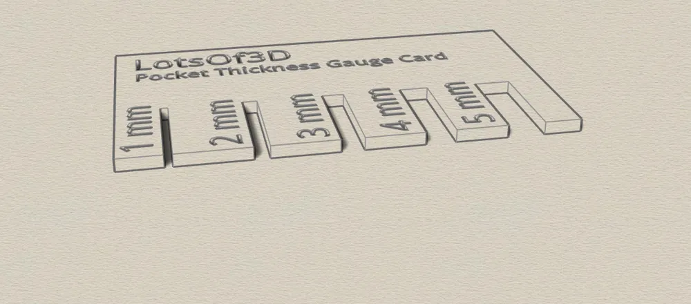 Thickness measuring card - Free 3D Print Model - MakerWorld