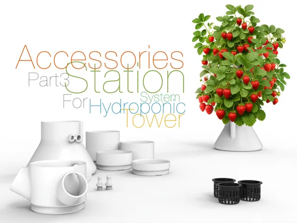 Système hydroponique en tour, accessoires partie 3