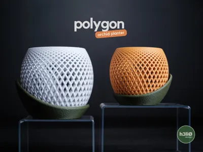 cachepô para orquídeas · polígono