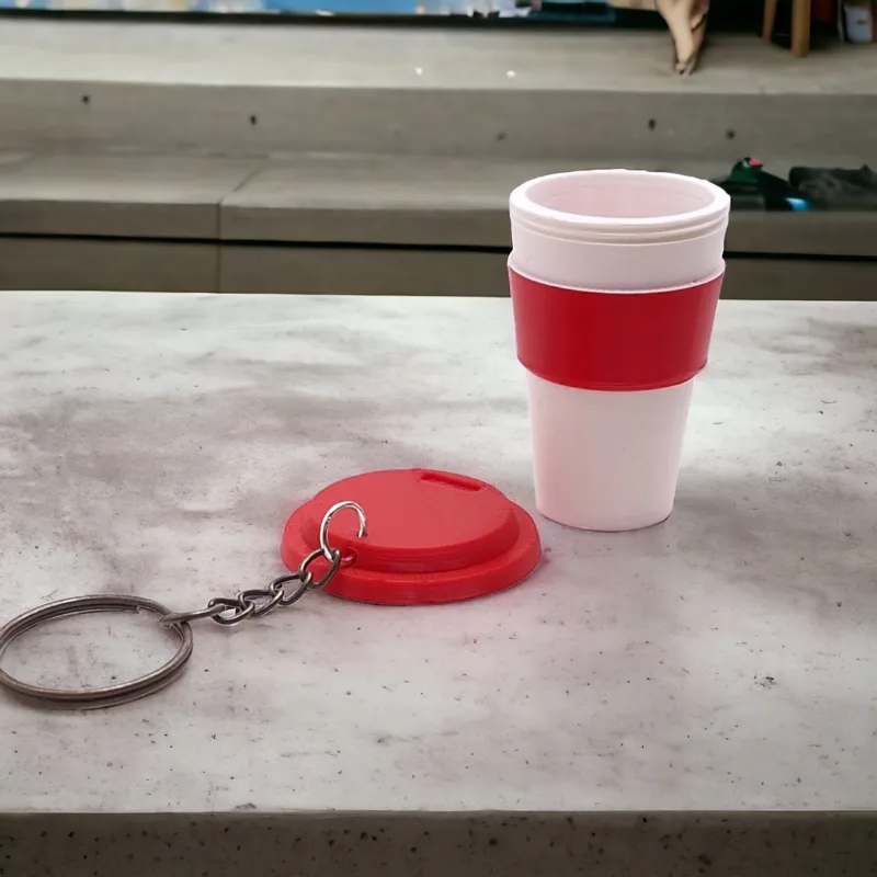 Coffee for your pills or candys Keychain