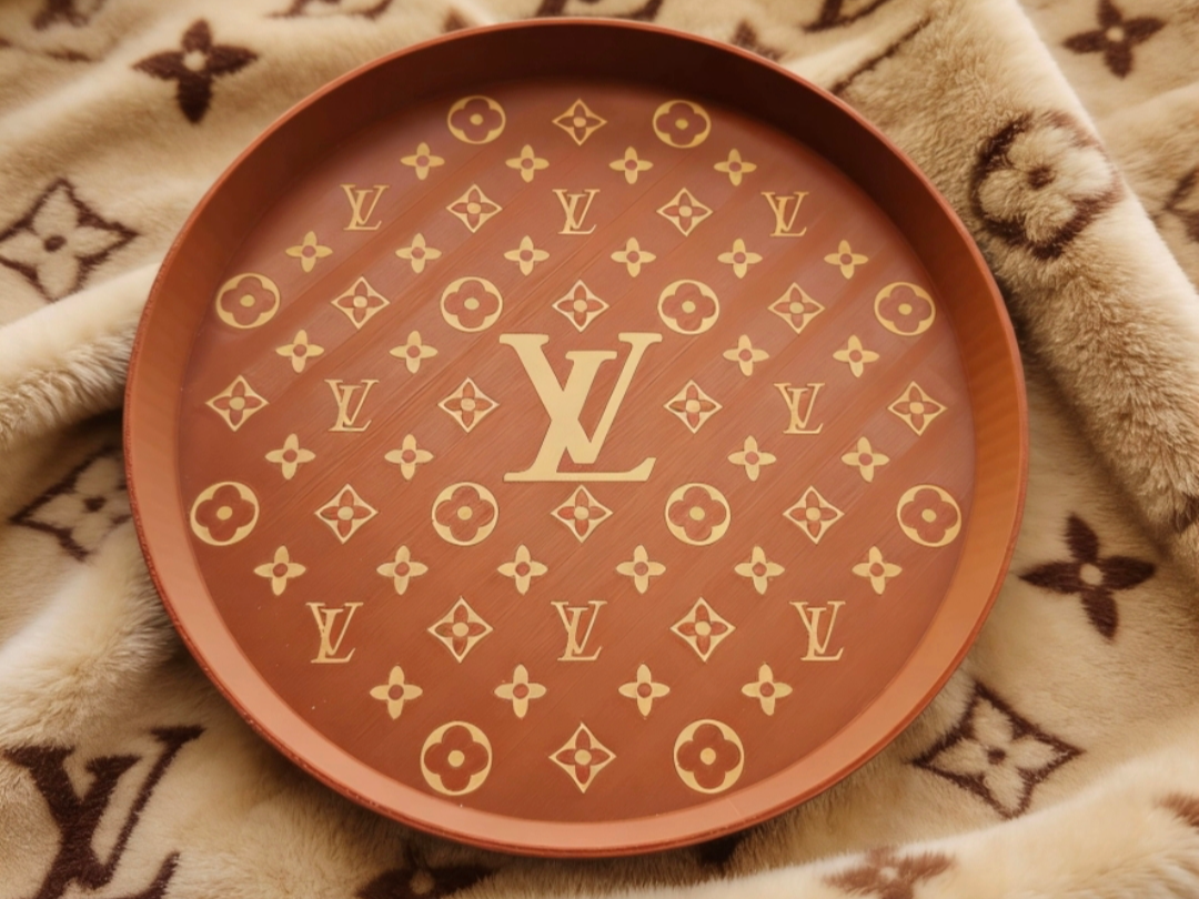 圆形托盘/LV老花底纹