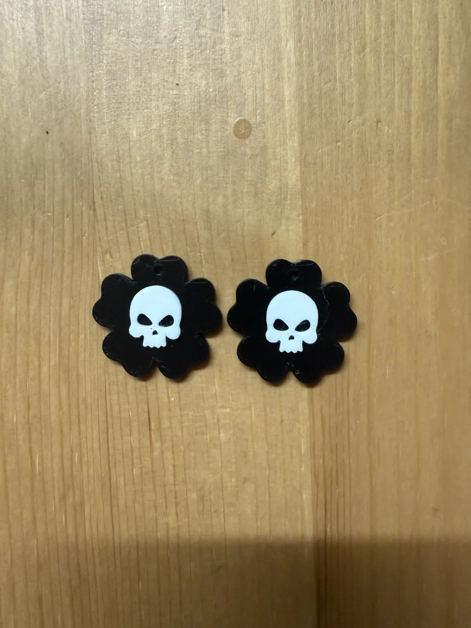 Skull Flower Earrings view 2