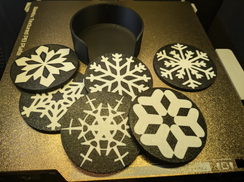 Winter Snowflake Coasters