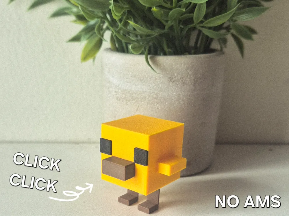 Objeto manipulable: Minecraft inspired Baby Chicken Fidget Clicker. Referencia del modelo original.