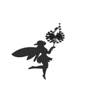 Fée et pissenlit - Art mural en silhouette — photo 2