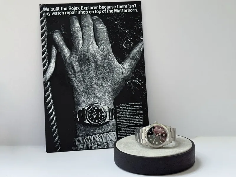 Rolex Explorer vintage advertisement HueForge