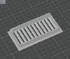 Rectangular ventilation grille 50x200mm