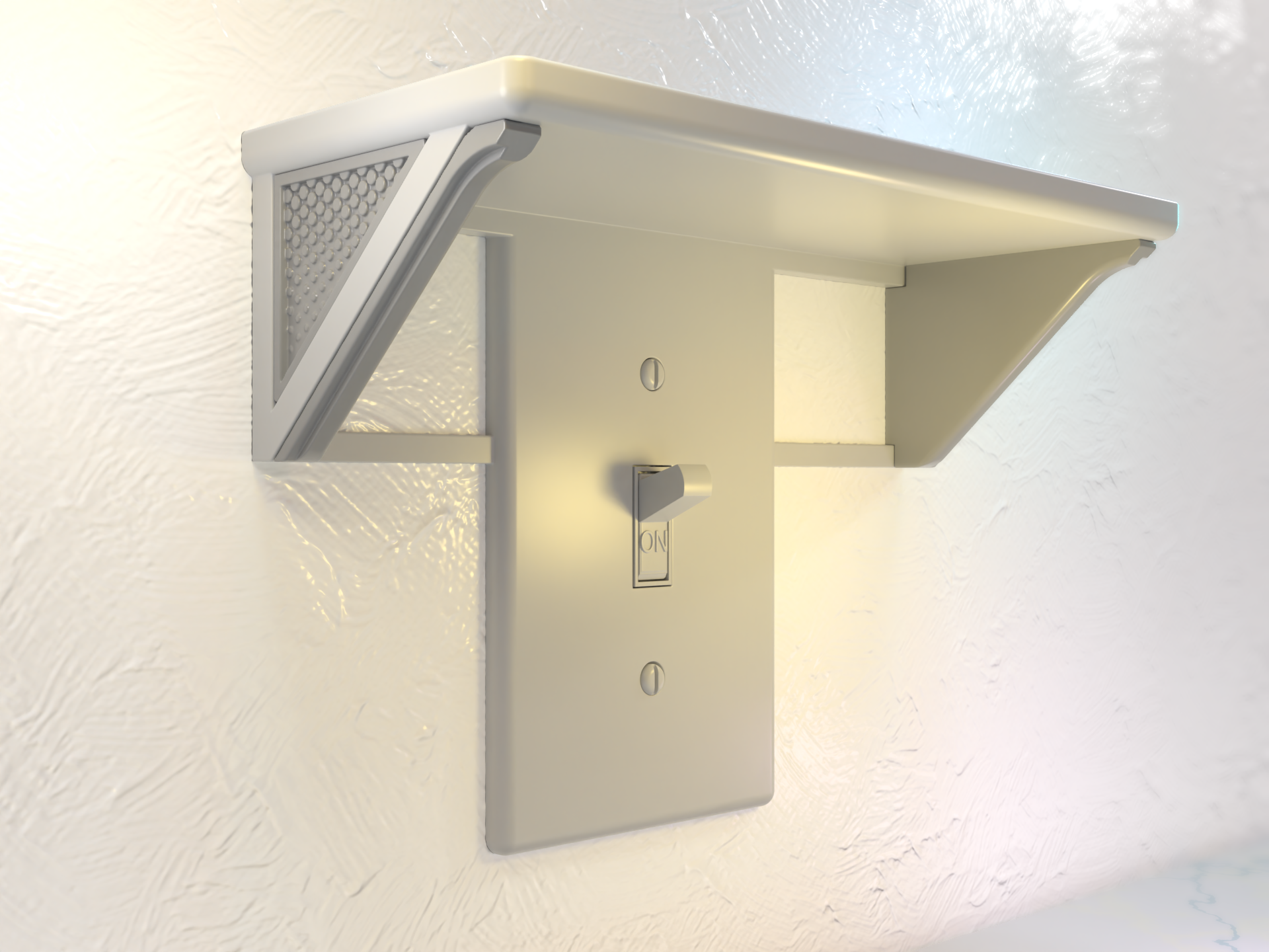 Miniatura 1 do modelo 3D Light Switch Shelf Plate