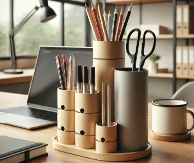 Organiseur de bureau élégant pour fournitures d'écriture