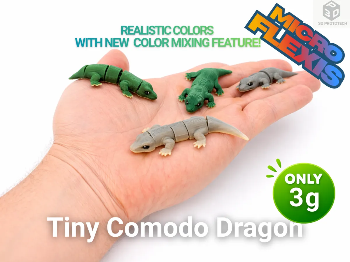 Tiny Comodo Dragon - Free 3D Print Model - MakerWorld