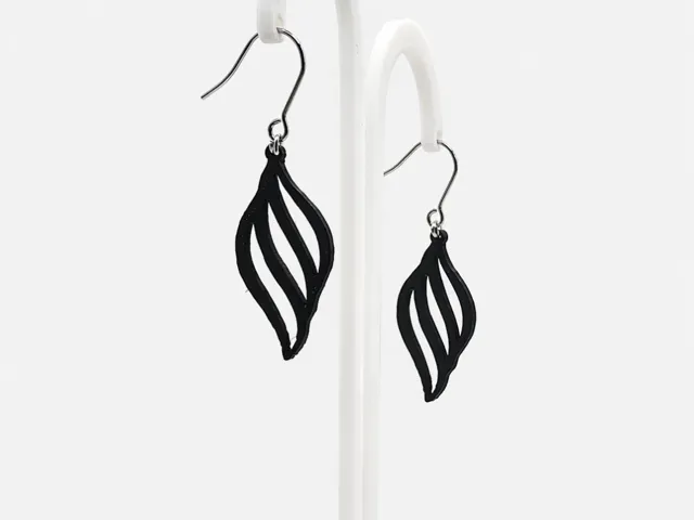Black Leaf Earrings - No AMS