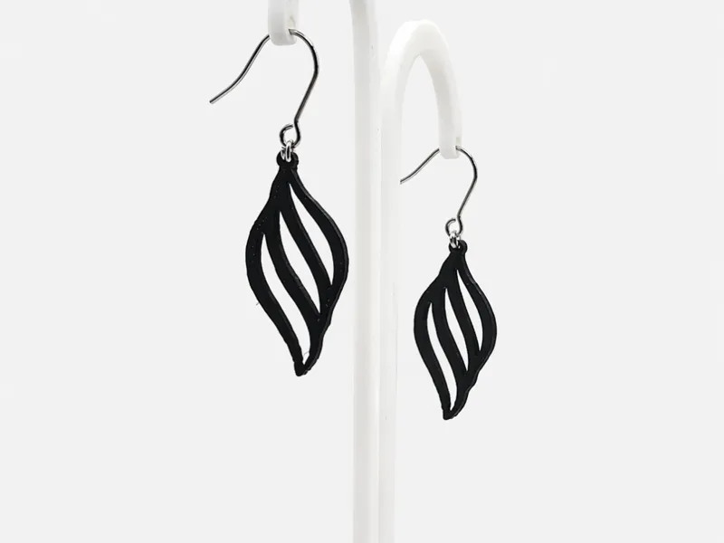 Black Leaf Earrings - No AMS